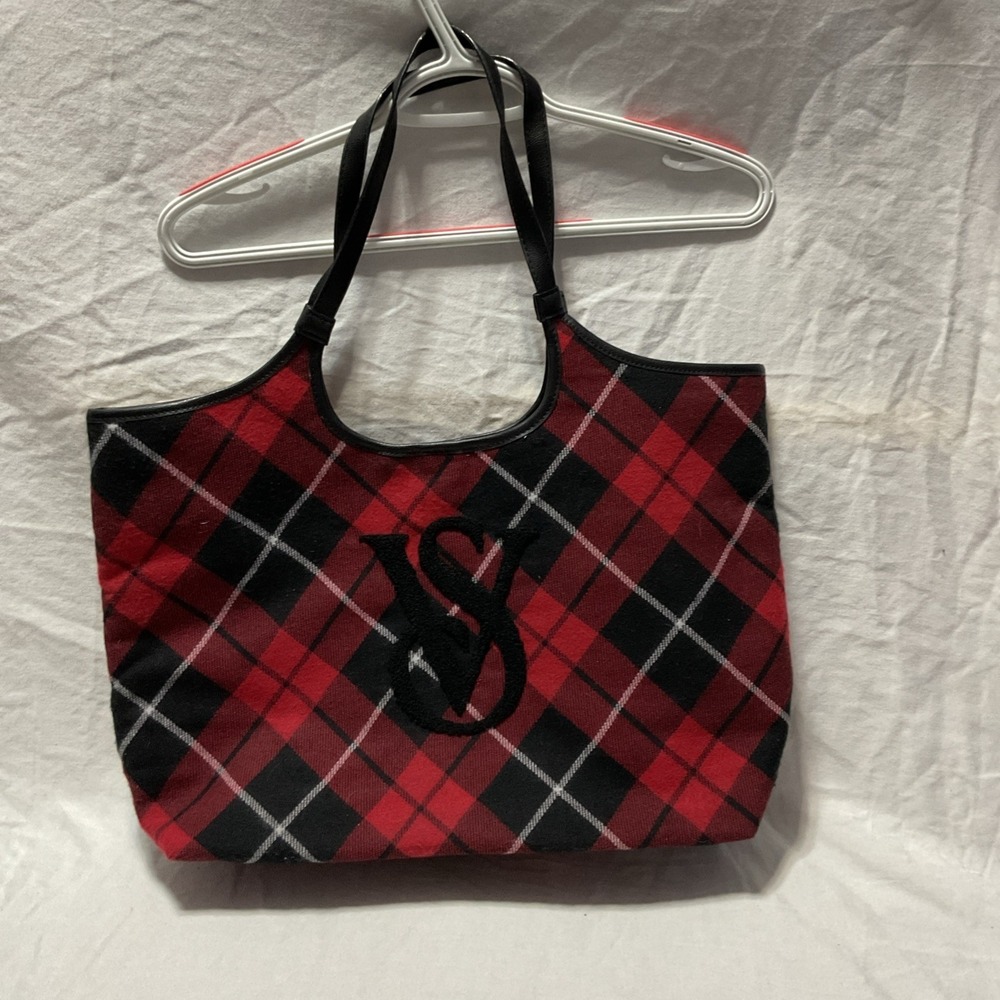 Woman's Victorias Secret Black And Red Purse Bag Tote